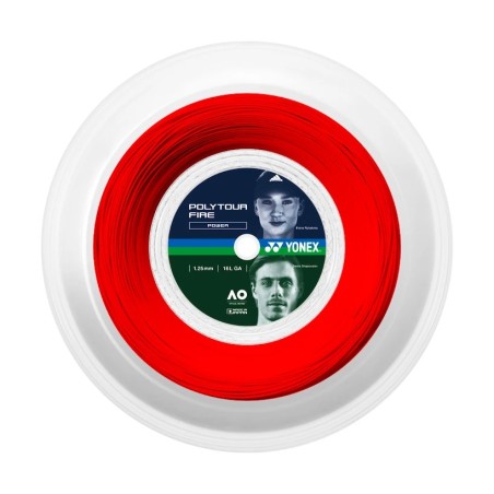 YONEX BOBINE POLYTOUR FIRE BOBINE 200M JAUGE 125 ROUGE