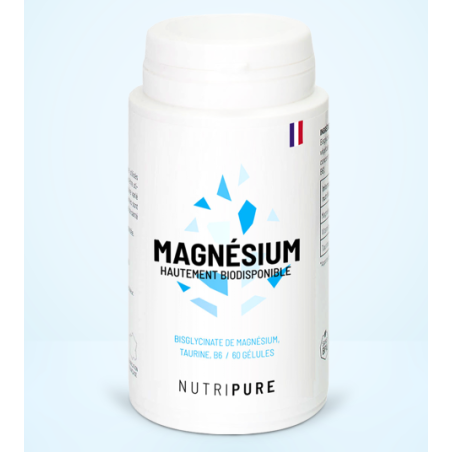 MAGNESIUM TAURINE B6 60 GÉLULES (1 MOIS) NUTRIPURE