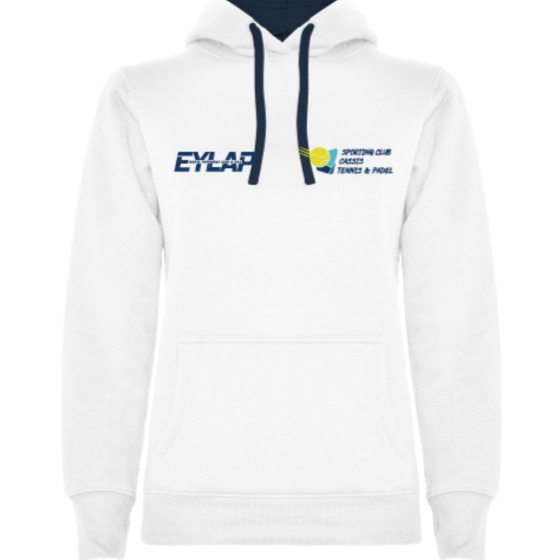 SWEAT HOMME BLANC SC CASSIS