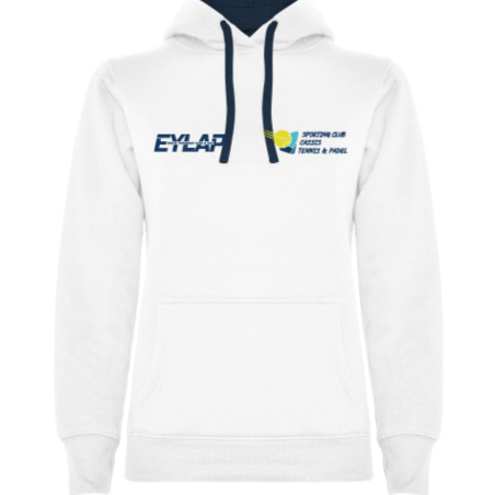 SWEAT FEMME BLANC SC CASSIS