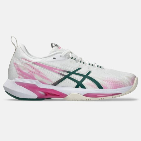 ASICS CHAUSSURES DE PADEL FEMME SONICSMASH FF BLANC VERT ROSE