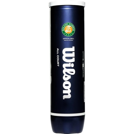 WILSON ROLAND GARROS ALL COURT TUBE DE 4 BALLES DE TENNIS