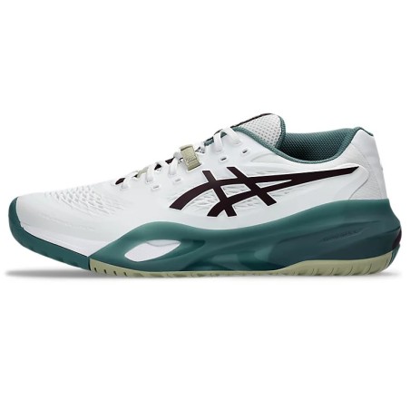 ASICS CHAUSSURES DE TENNIS HOMME RESOLUTION X BLANCHE VERTE