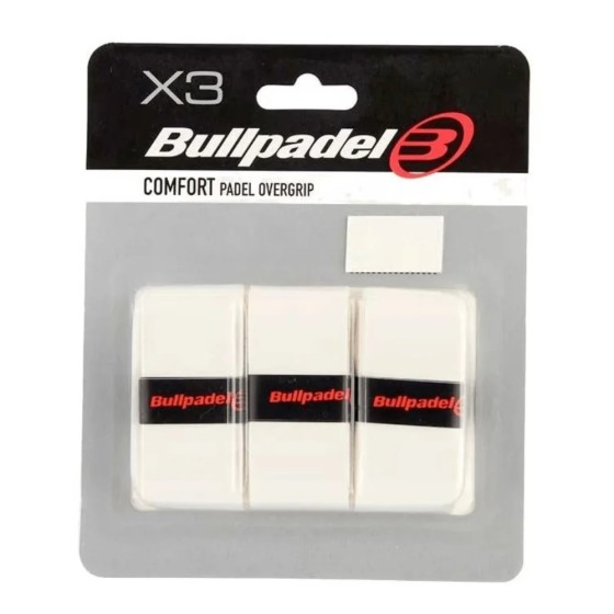 BULLPADEL OVERGRIP COMFORT X3 BLANC