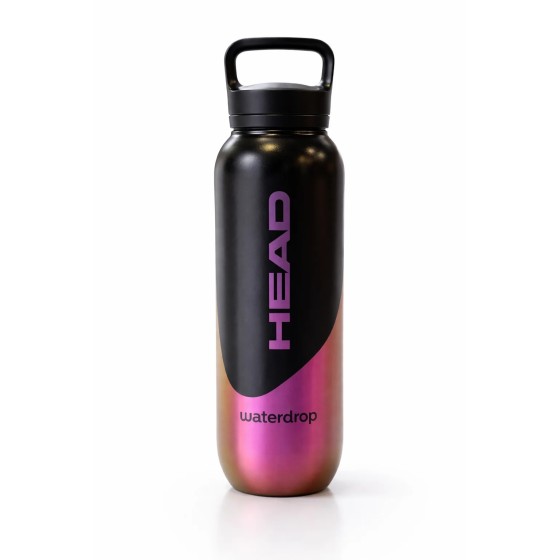 GOURDE THERMO INOX WATERDROP HEAD SQUARED NOIR VIOLET 1L